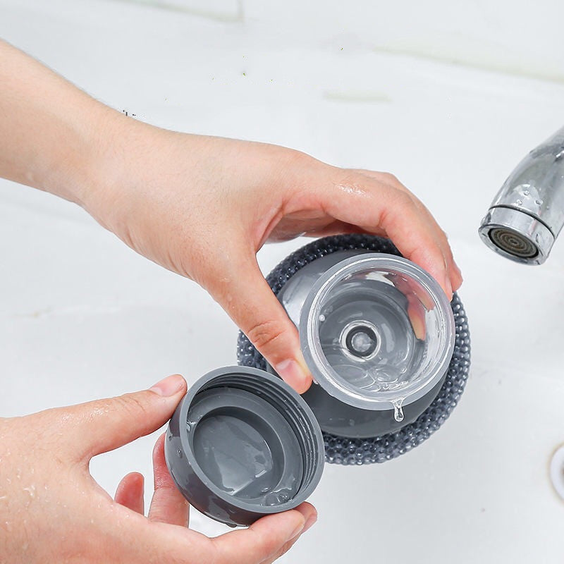 Kitchen Soap Dispensing Sponge Brush