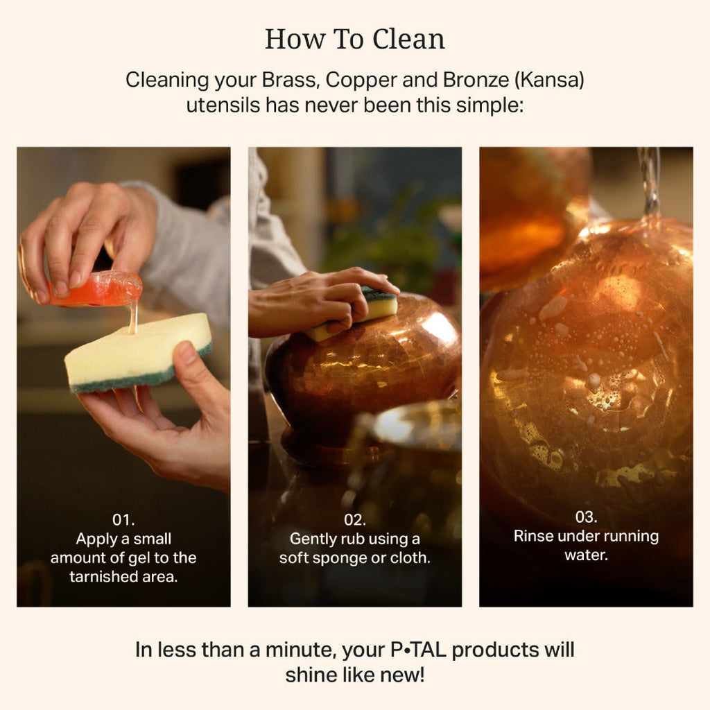 Chai Starter Kit (Brass Saucepan with Insulated handle + Brass Mortar and Pestle)