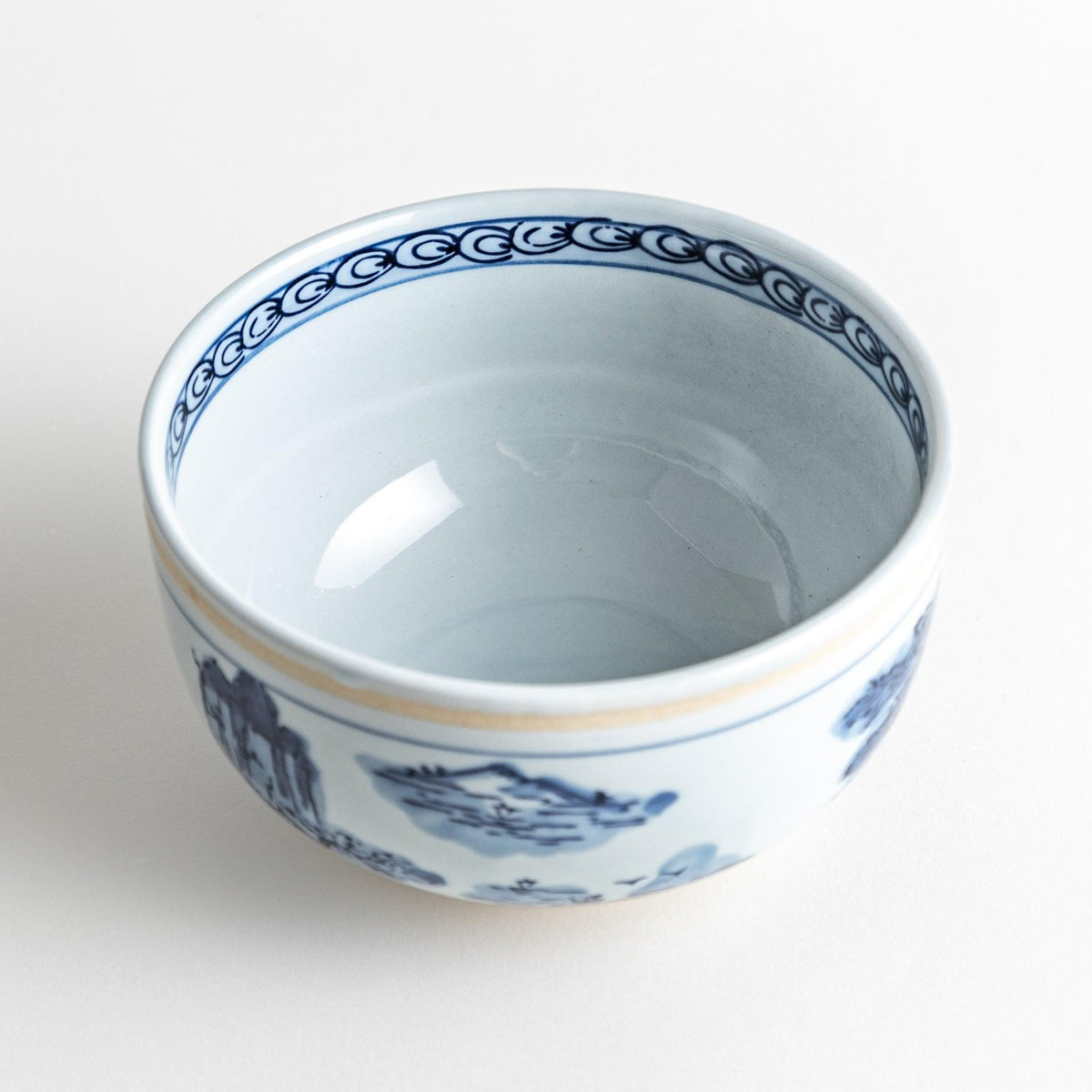 Retro Dyed Landscape Donburi Bowl