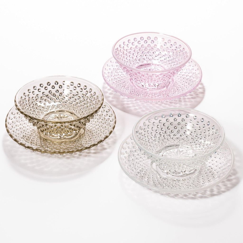 Snowflake Arare Dessert Bowl & Saucer Set