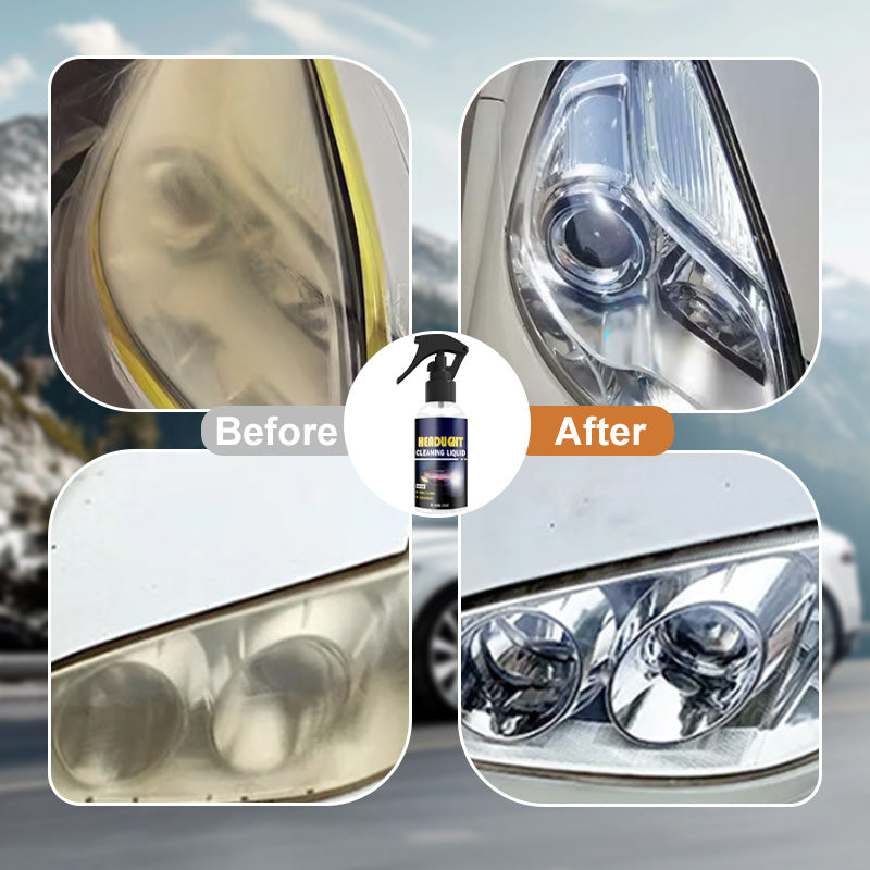 💡 Car Headlight Cleaning & Restoration Agent – Scratch Remover, UV Protection & Anti-Yellowing 🚗