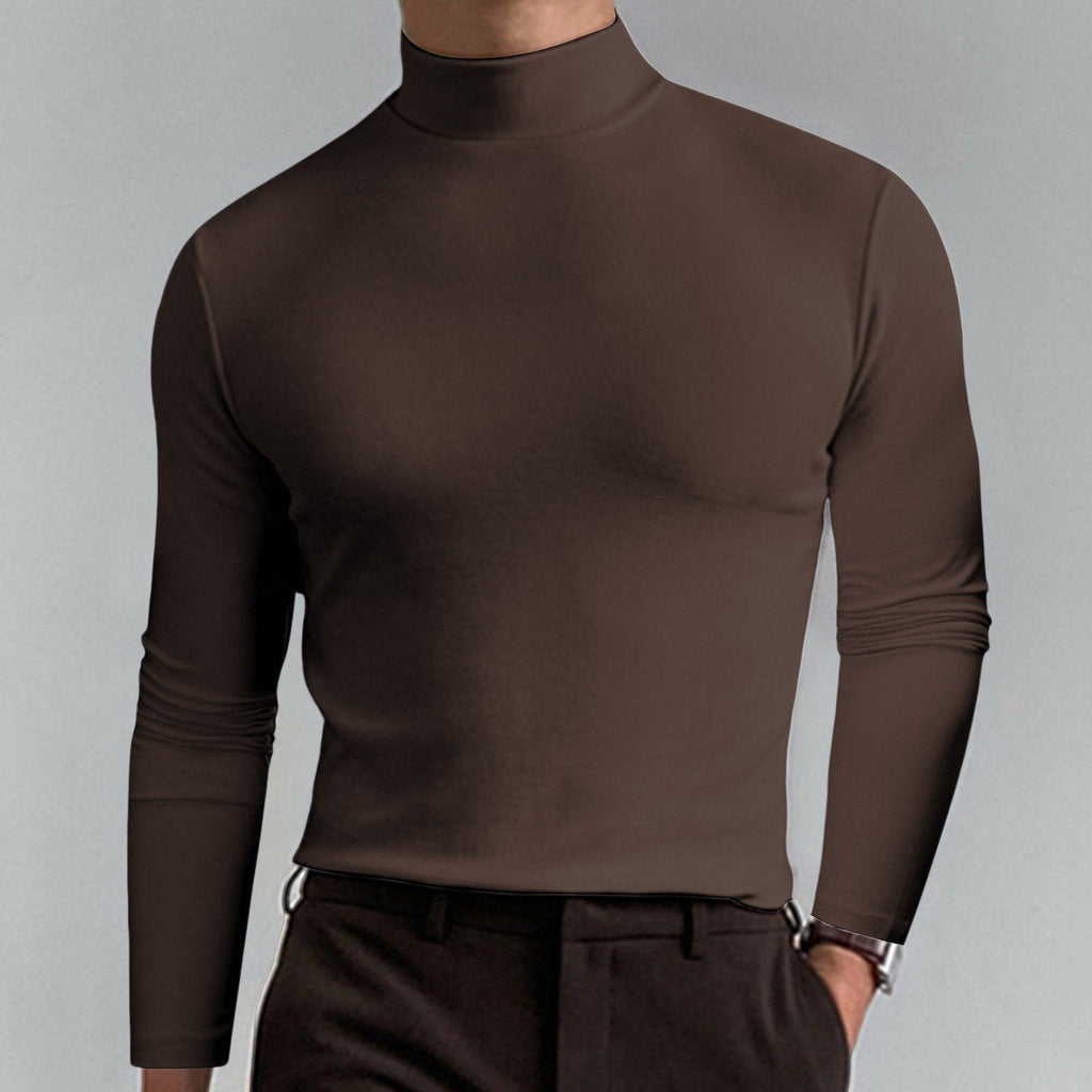 🔥HOT SALE 60% OFF🔥Mens High Neck Slim Fit Long Sleeve T-shirt