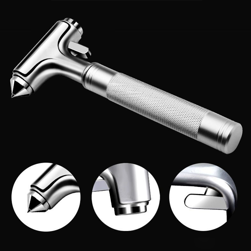 💥Buy 2 Get 1 Free💥3-in-1 Metal Car Safety Hammer & Seat Belt Cutter